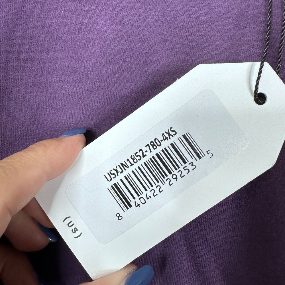 2/$30 NWT Universal Standard Crew Neck Sweatshirt w Ribbing Violet XS #A1317 - Picture 7 of 9